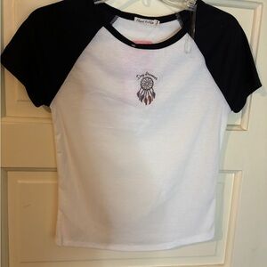 Heart Hips Dream Catcher T-Shirt - Black and White size M NWT
